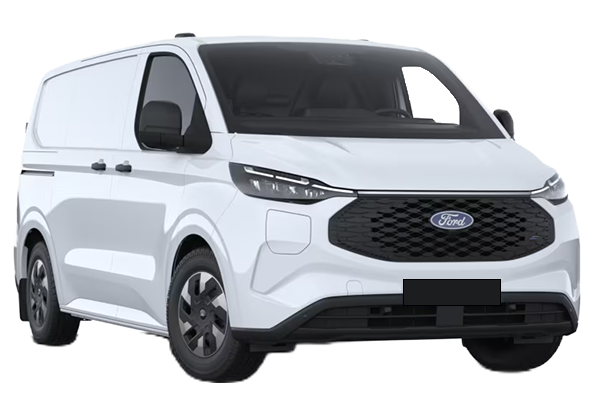Vue latérale du fourgon FORD E-TRANSIT CUSTOM - 2024 – modèle utilitaire aménageable